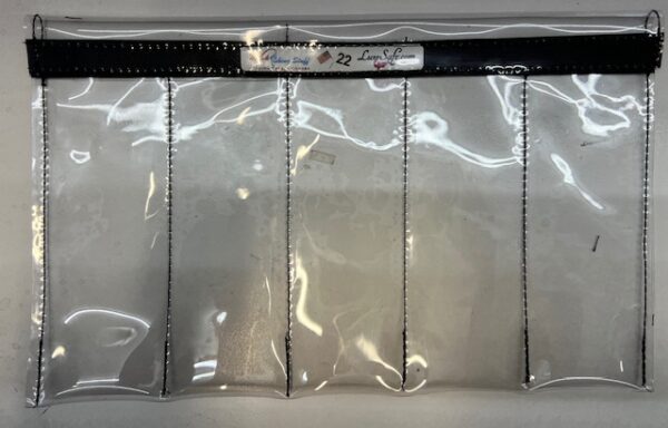 #022-Easy OPEN & CLOSE 5 -2 ¼x 6 ½ pockets Kokanee/Sockeye size metal dodger and tackle  sleeve-Clear