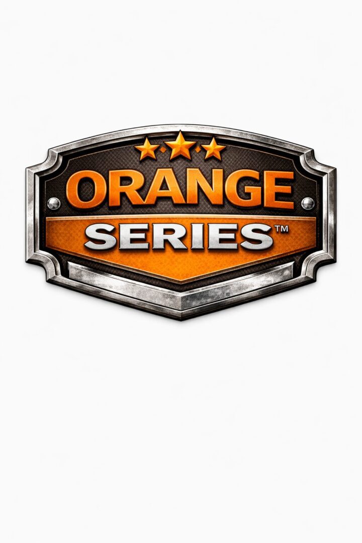 badge with Orange series text